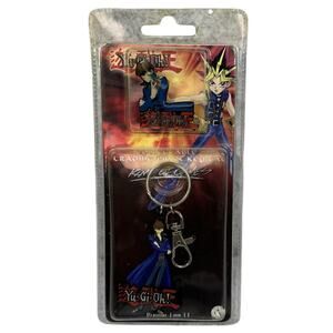NEW Vintage Yu-Gi-Oh Collectible Trading Pin & Key Tag Chain Seto Kaiba NIB 2002